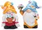2PCS Gnomes Decorations Flower Ornaments Decor Gifts Summer Figurines Couple Gnomes for Outdoor Garden Decor Birthday Gifts for Mom, Grandma, Women